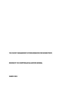 CW6 - 2011 March THE STATES’ MANAGEMENT OF REMUNERATION FOR SENIOR POSTS 21252-6249-2932011