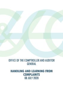 C&AG Report - Handling and Learning from Complaints - 08 July 2020