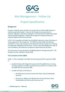 C&AG FINAL Project Specification - Risk Management – Follow Up
