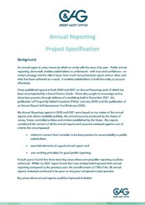 Project Specification - Annual Reporting