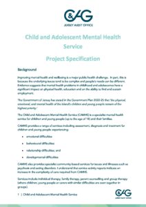 Project specification - Child and Adolescent Mental Health Service