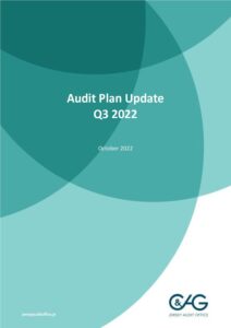 Jersey Audit Office - Audit Plan 2022 - Q3 update
