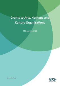 Report - Grants to culture, arts and heritage organisations