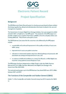 Project Specification - Electronic Patient Record