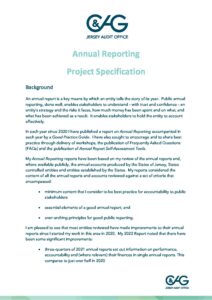 Project Specification - Annual Reporting