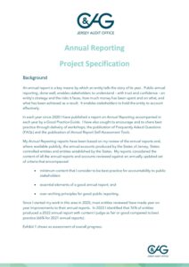 Project Specification - Annual Reporting