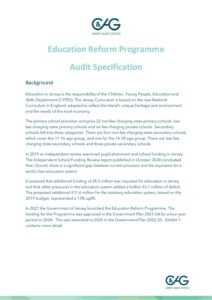 C&AG Audit Specification - Education Reform Programme