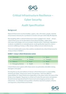 Audit Specification - Critical Infrastructure Resilience - Cyber Security